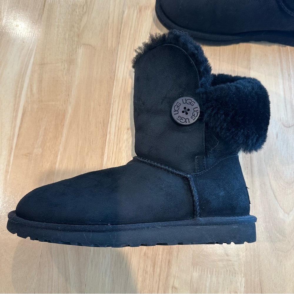 UGG Black Bailey Button Boots
